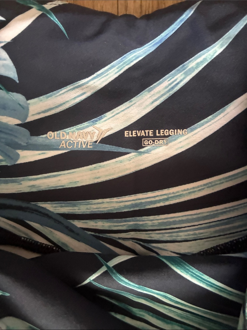 Blue Tropical Print Leggings - Picture 2 of 3